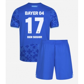 Billige Fotballdrakt Bayer Leverkusen Eliesse Ben Seghir #17 Replika Tredjedraktsett Barn 2025-26 Kortermet (med bukser)